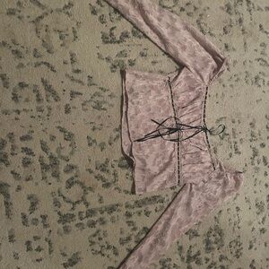 Tie front lace top Altar’d State